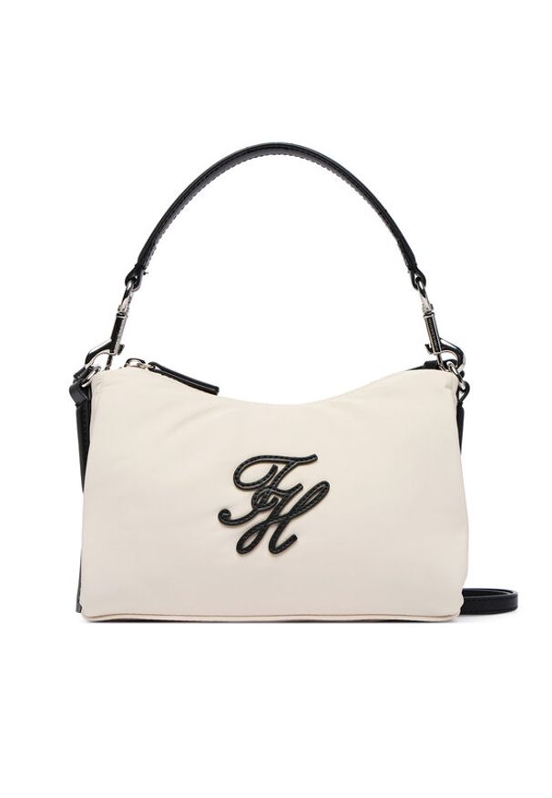 TOMMY HILFIGER - Tommy Hilfiger Torebka Th Elevated Nylon Mini Crossover AW0AW18623 Écru. Materiał: skórzane