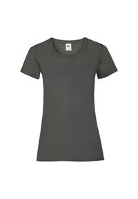 FRUIT OF THE LOOM - Koszulka Damska Valueweight Heather T-shirt. Kolor: szary. Sport: turystyka piesza