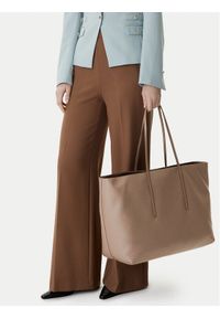 Calvin Klein Torebka Emblem Aop Large Tote W/ Pouch LV04F3364G Beżowy. Kolor: beżowy. Materiał: skórzane #1