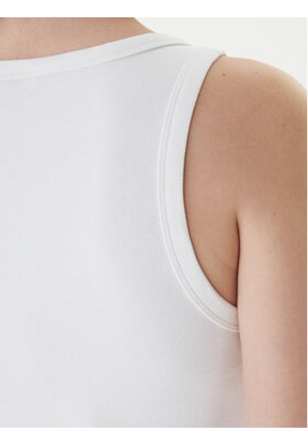 Hugo Top Datamia 50514489 Biały Slim Fit. Kolor: biały. Materiał: bawełna