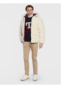 TOMMY HILFIGER - Tommy Hilfiger Chinosy Core Bleecker MW0MW28883 Beżowy Slim Fit. Kolor: beżowy. Materiał: bawełna