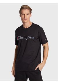 Champion T-Shirt Script Logo Embroidery 218007 Czarny Regular Fit. Kolor: czarny. Materiał: bawełna #1