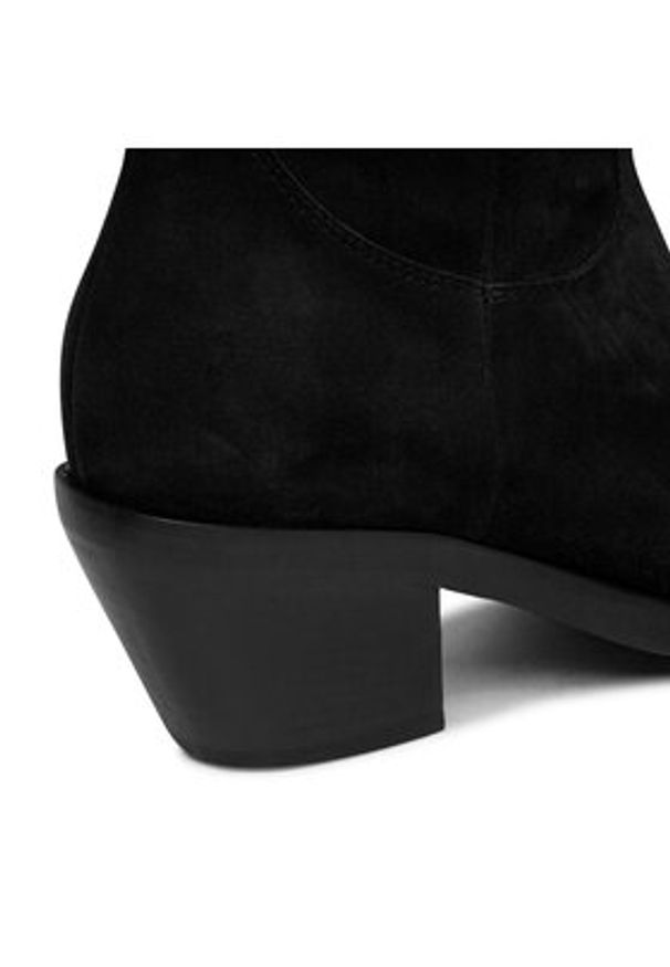Pinko - PINKO Botki Mozart Texano AI 23-24 BLKS1 102025 A0N8 Czarny. Kolor: czarny. Materiał: zamsz, skóra