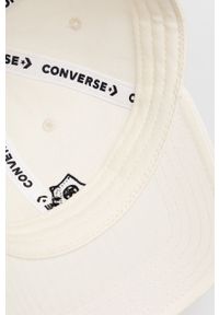 Converse czapka kolor beżowy z aplikacją. Kolor: beżowy. Wzór: aplikacja