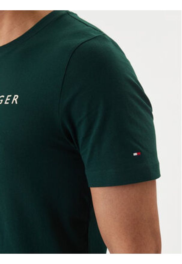 TOMMY HILFIGER - Tommy Hilfiger T-Shirt Brand Love MW0MW42365 Zielony Regular Fit. Kolor: zielony. Materiał: bawełna