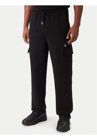 Hugo - HUGO Spodnie dresowe Danovopan 50546376 Czarny Relaxed Fit. Kolor: czarny. Materiał: bawełna