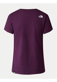 The North Face T-Shirt Simple Dome NF0A87NH Fioletowy Regular Fit. Kolor: fioletowy. Materiał: syntetyk, bawełna