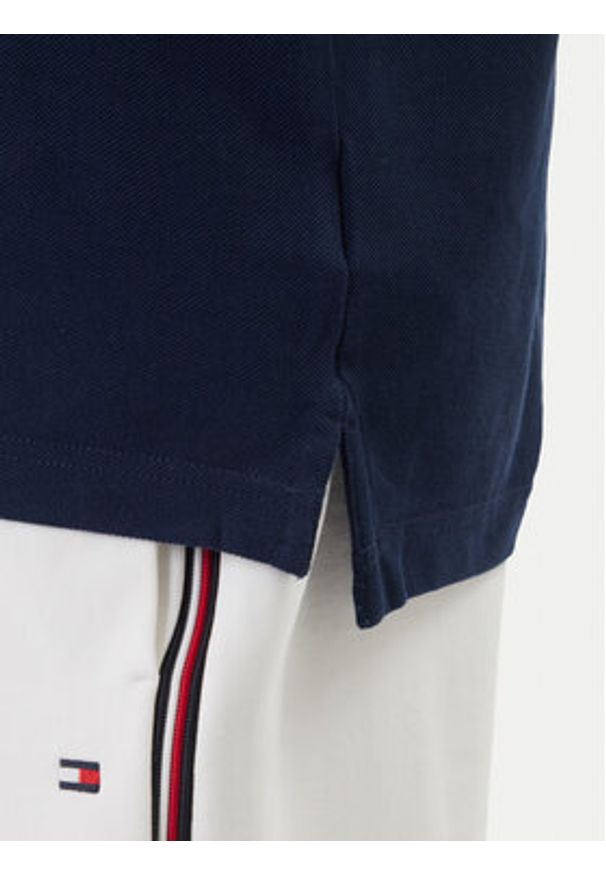 TOMMY HILFIGER - Tommy Hilfiger Polo Pique MW0MW42748 Granatowy Regular Fit. Typ kołnierza: polo. Kolor: niebieski. Materiał: bawełna