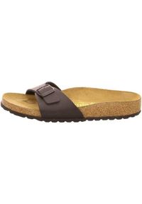 Klapki damskie Birkenstock 040793. Kolor: brązowy. Materiał: materiał, syntetyk