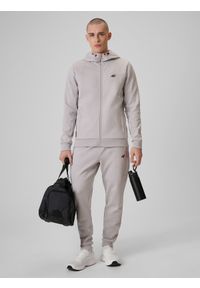 4f - 4F Spodnie dresowe joggery męskie - szare XL. Kolor: szary. Materiał: dresówka #1