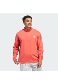 Adidas - Elevated 1/4-Zip Pullover. Typ kołnierza: golf. Kolor: czerwony, wielokolorowy, różowy. Materiał: materiał. Sport: golf