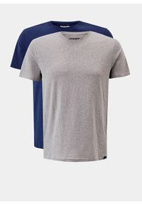 Wrangler - WRANGLER SS 2 PACK TEE MĘSKI T-SHIRT KOSZULKA DWUPAK MID GREY MEL W7BADHX37 112131581