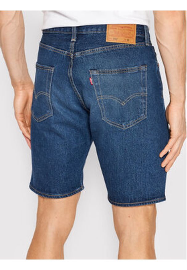 Levi's® Szorty jeansowe 501® Hemmed 36512-0152 Granatowy Regular Fit. Kolor: niebieski. Materiał: bawełna