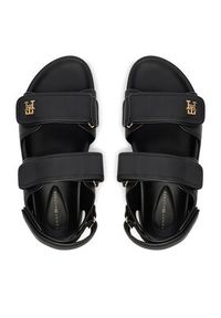 TOMMY HILFIGER - Tommy Hilfiger Sandały Leather Sporty Platform Sandal FW0FW09119 Czarny. Kolor: czarny. Materiał: skóra. Obcas: na platformie. Styl: sportowy #2