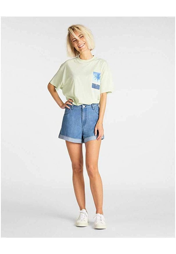 Lee - LEE RELAXED SHORT DAMSKIE SHORTY JEANSOWE L31KLRLK 112107174. Materiał: jeans