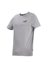 Puma - Męska koszulka Essentials z małym logo PUMA Medium Gray Heather. Kolor: szary #1