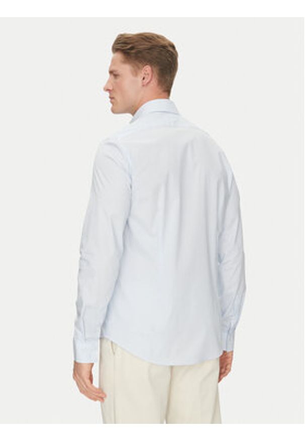 Calvin Klein Koszula K10K114301 Błękitny Slim Fit. Kolor: niebieski. Materiał: bawełna