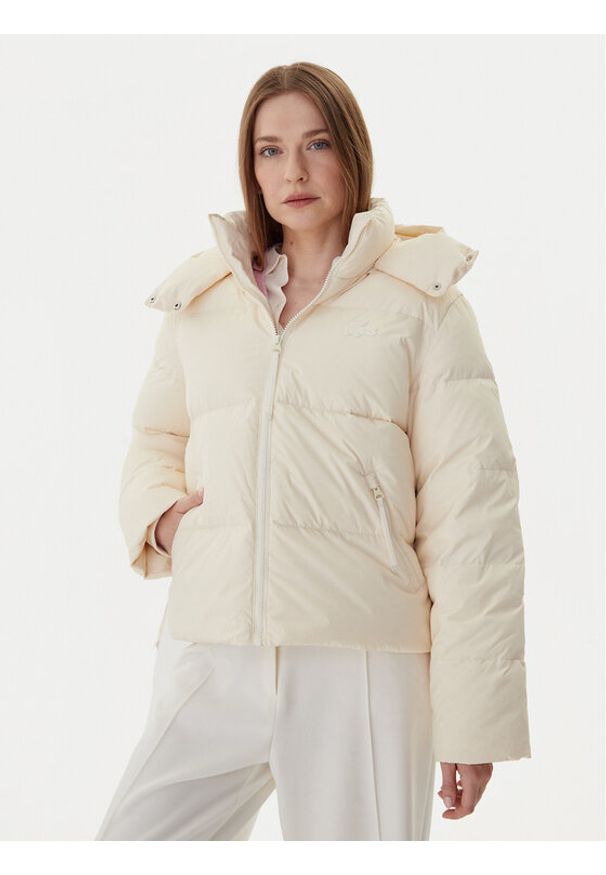 Lacoste Kurtka puchowa BF3262 Écru Relaxed Fit. Materiał: syntetyk