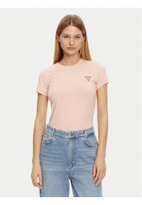 Guess T-Shirt W2YI44 J1314 Pomarańczowy Slim Fit. Kolor: pomarańczowy. Materiał: bawełna #1