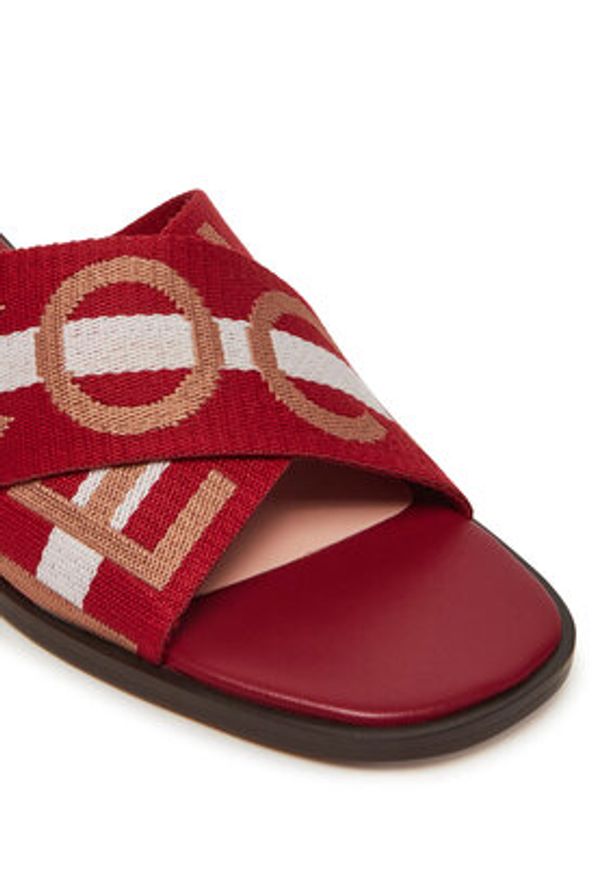 Coccinelle Klapki E4 S07 17 01 01 Czerwony. Kolor: czerwony. Materiał: materiał