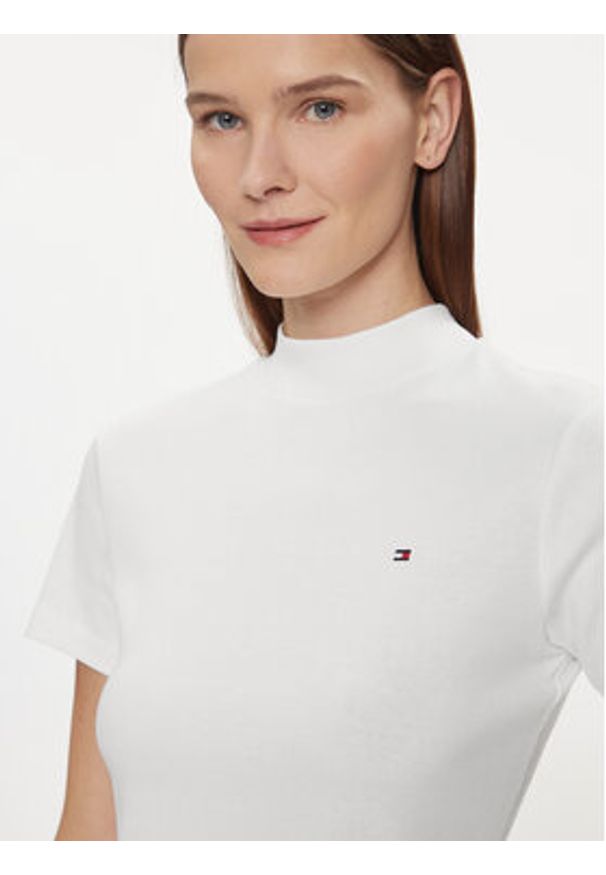 TOMMY HILFIGER - Tommy Hilfiger T-Shirt New Cody WW0WW40586 Biały Slim Fit. Kolor: biały. Materiał: bawełna
