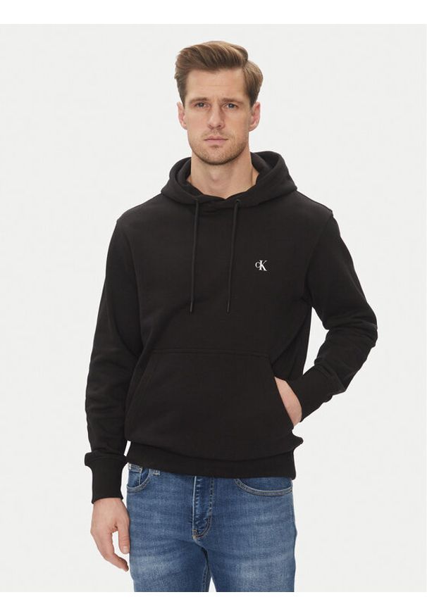Calvin Klein Jeans Bluza Painted J30J327526 Czarny Regular Fit. Kolor: czarny. Materiał: bawełna