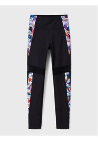 Desigual Legginsy MONSIEUR CHRISTIAN LACROIX Lotus 22WWKK13 Czarny Slim Fit. Kolor: czarny. Materiał: syntetyk #4