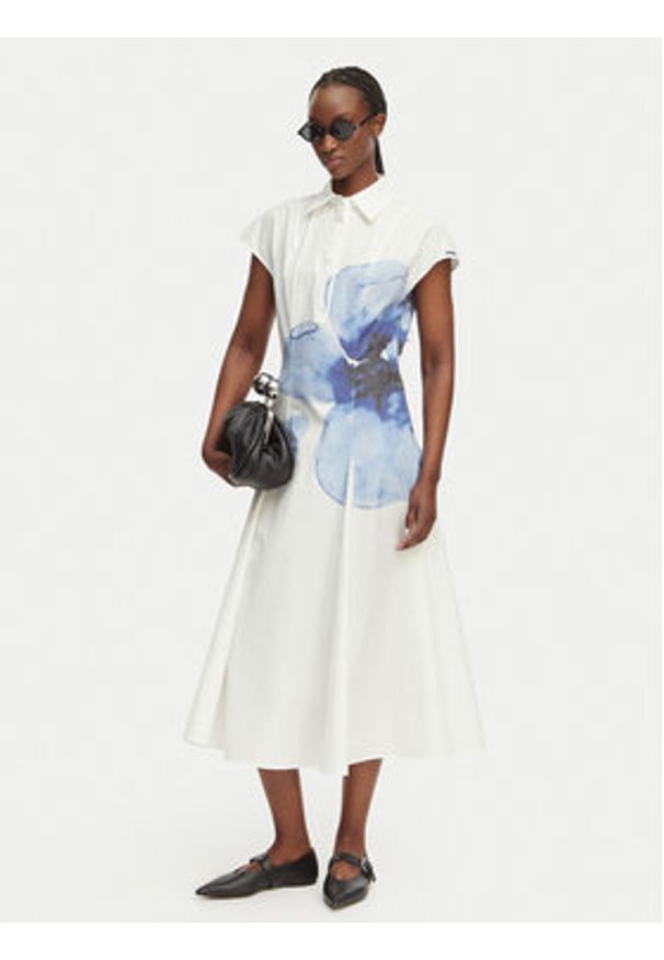 MAX&Co. Sukienka codzienna Abito 2616221064200 Beżowy Regular Fit. Okazja: na co dzień. Kolor: beżowy. Materiał: bawełna. Typ sukienki: proste. Styl: casual