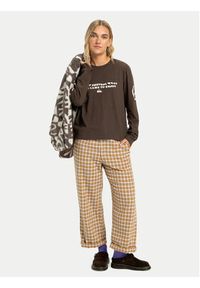 Quiksilver Bluzka Standard EQWZT03200 Brązowy Regular Fit. Kolor: brązowy. Materiał: bawełna #6