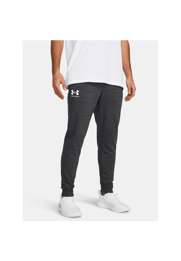 Spodnie męskie Under Armour Rival Terry Jogger. Kolor: szary. Sport: fitness