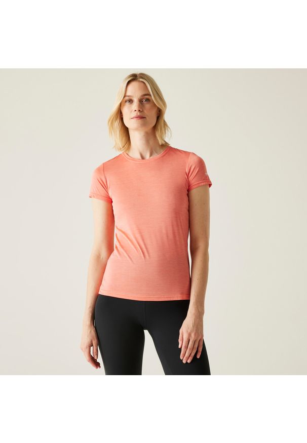Regatta - Koszulka sportowa damska Fingal Edition szybkoschnąca. Kolor: różowy. Długość rękawa: krótki rękaw. Długość: krótkie. Sport: turystyka piesza
