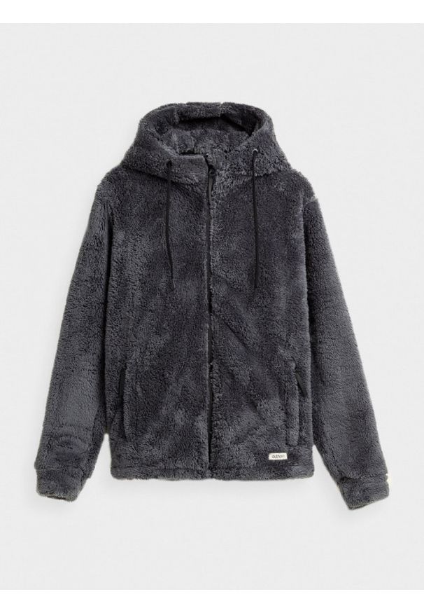 outhorn - Polar rozpinany z kapturem damski. Typ kołnierza: kaptur. Kolekcja: plus size. Materiał: polar