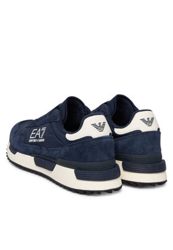 EA7 Emporio Armani Sneakersy 7X000380 AF19175 MZ157 Granatowy. Kolor: niebieski. Materiał: skóra