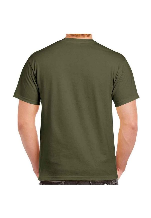 GILDAN - Ultra Bawełniana Koszulka Unisex Dla Dorosłych. Kolor: zielony. Materiał: bawełna