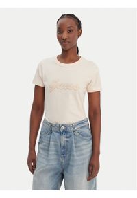 Guess T-Shirt W6GI08 K3023 Pomarańczowy Regular Fit. Kolor: pomarańczowy. Materiał: bawełna #1