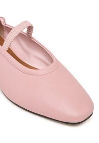 TOMMY HILFIGER - Tommy Hilfiger Baleriny Soft Leather Ellastic Ballerina FW0FW09245 Różowy. Kolor: różowy. Materiał: skóra #3