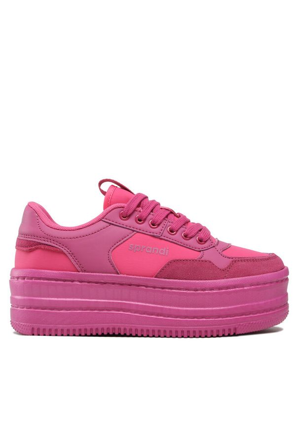 Sneakersy Sprandi. Kolor: różowy