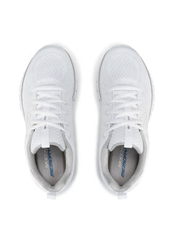 skechers - Skechers Sneakersy Get Connected 12615/WSL Biały. Kolor: biały. Materiał: materiał