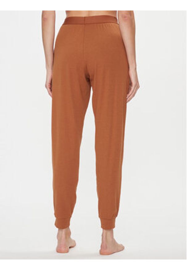 Calvin Klein Underwear Spodnie piżamowe 000QS7004E Brązowy Regular Fit. Kolor: brązowy. Materiał: bawełna