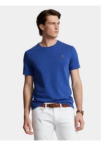 Polo Ralph Lauren T-Shirt 710740727077 Niebieski Slim Fit. Typ kołnierza: polo. Kolor: niebieski. Materiał: bawełna #1