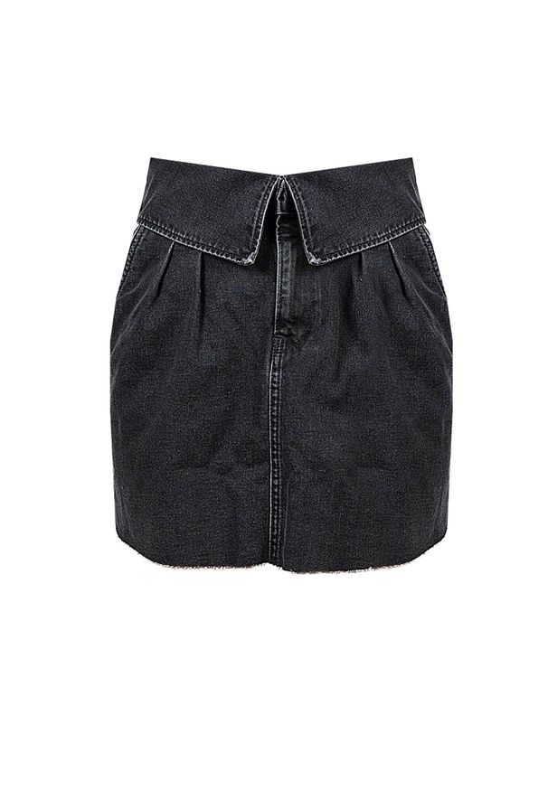 Pepe Jeans Spódnica "Kaz Reclam" | PL901009 | Kaz Reclam | Kobieta | Czarny. Kolor: czarny. Materiał: poliester, elastan, bawełna. Długość: krótkie. Wzór: aplikacja, haft