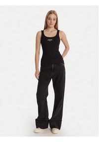 Guess Jeans Top W6RP20 KA0H1 Czarny Slim Fit. Kolor: czarny. Materiał: bawełna #3