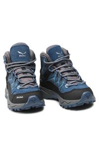 Salewa Trekkingi Jr Alp Trainer Mid Gtx GORE-TEX 64010-0365 Niebieski. Kolor: niebieski. Materiał: skóra. Technologia: Gore-Tex. Sport: turystyka piesza #4