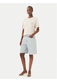 only - ONLY T-Shirt Celine 15374989 Różowy jasny Regular Fit. Kolor: różowy. Materiał: bawełna #5