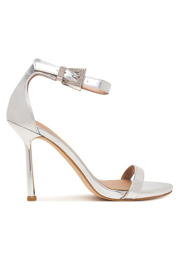 Guess Sandały FLPINS LEL03 Srebrny. Kolor: srebrny. Materiał: skóra