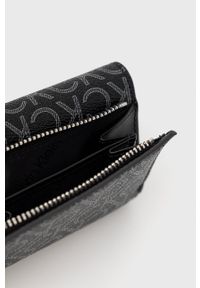 Calvin Klein portfel damski kolor czarny. Kolor: czarny. Materiał: materiał #2