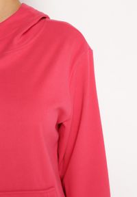 Born2be - Ciemnoróżowy 2-częściowy Komplet Dresowy z Bluzą i Spodniami Apidra. Kolor: różowy. Materiał: dresówka #3