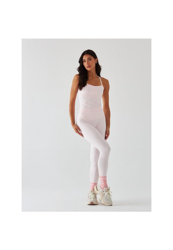 BESHAPED - Legginsy Sportowe BeShaped Pilates Joga. Kolor: różowy. Materiał: nylon, elastan. Sport: joga i pilates