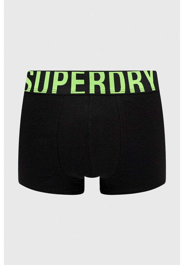 Superdry bokserki (2-pack) męskie kolor czarny. Kolor: czarny. Materiał: bawełna