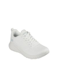skechers - Buty na co dzień damskie SKECHERS BOBS SQUAD CHAOS - FACE OFF lekkie. Okazja: na co dzień. Kolor: biały, wielokolorowy, niebieski
